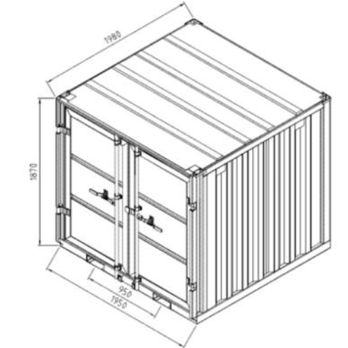 Container 6 Piedi Nuovo – Box Compatto in Acciaio Corten (2 Metri) 3 Container 6 Piedi Nuovo – Box Compatto in Acciaio Corten (2 Metri) - immagine 3