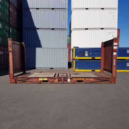 Container 20 Piedi Flat Rack Usato – Soluzione per Carichi Voluminosi e Pesanti 1 Container 20 Piedi Flat Rack